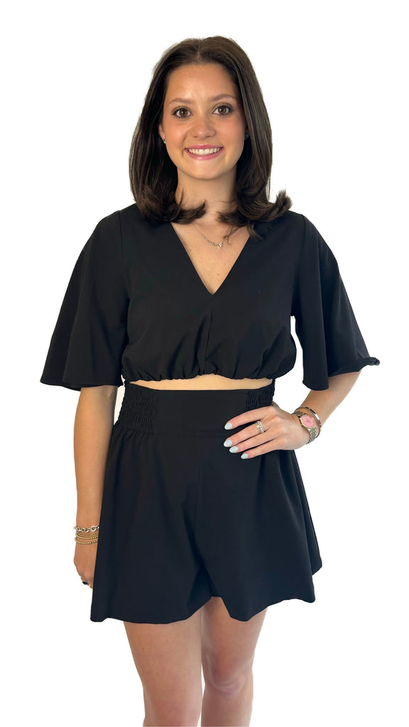 Glam Black Tori Romper