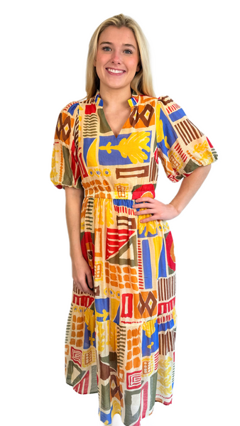 THML Abstract Tribal Dress