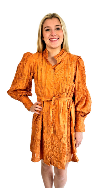 Endless Rose Orange Burnout Dress