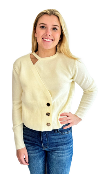 THML Creamy Wrap Sweater