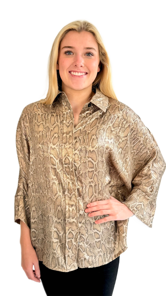 Glam Golden Snake Top