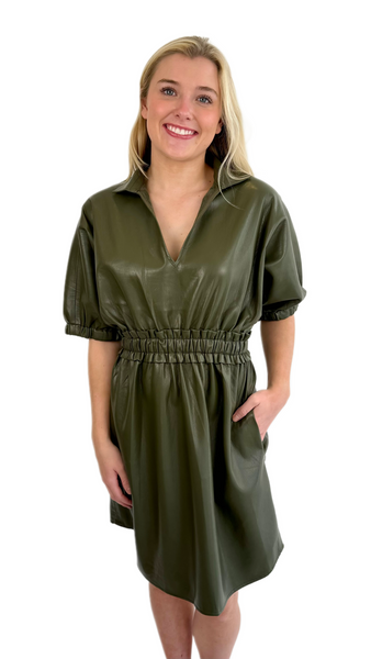 Emily McCarthy Olive Palmer Dress