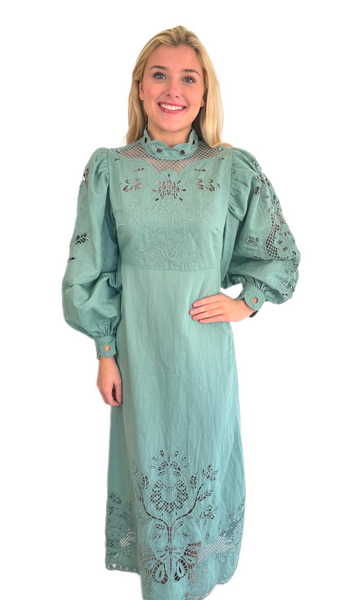 Farm Rio Blue Lagoon Midi Dress