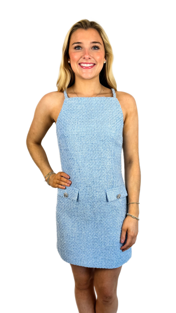 Endless Rose Blue Tweed Dress